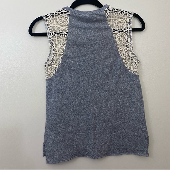 Abercrombie & Fitch XS Grey Crochet Summer Tank Top - Picture 4 of 5